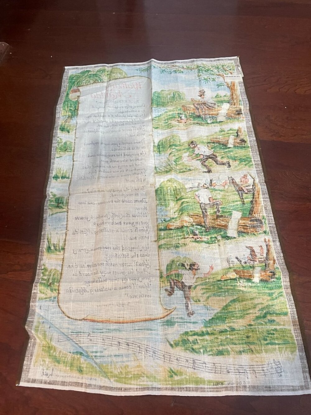 Vintage Heil Waltzing Matilda Pure Linen Australian Tea Towel - Picture 10 of 12